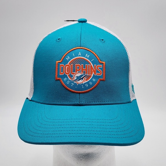 MIAMI‎ DOLPHINS HAT MESH TRUCKER NFL FOOTBALL LOGO AUTHENTIC TEAM CAP YOUTH - Picture 1 of 7